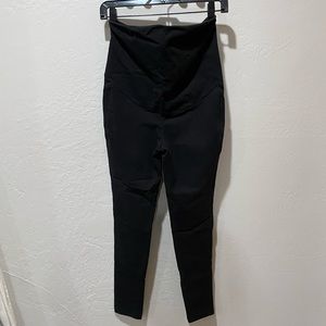 CALZEDONIA Cotton Maternity Leggings in Black Size L